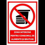 Indicator pentru zona interzisa pentru consumul de alimente si bauturi